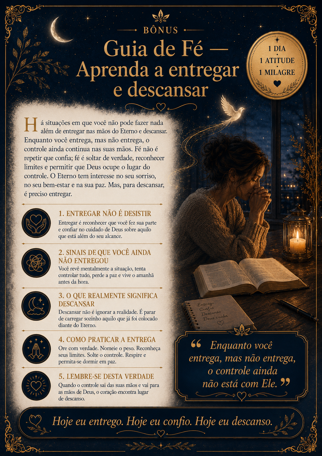 Guia de Fé bônus Aprenda a Entregar e Descansar