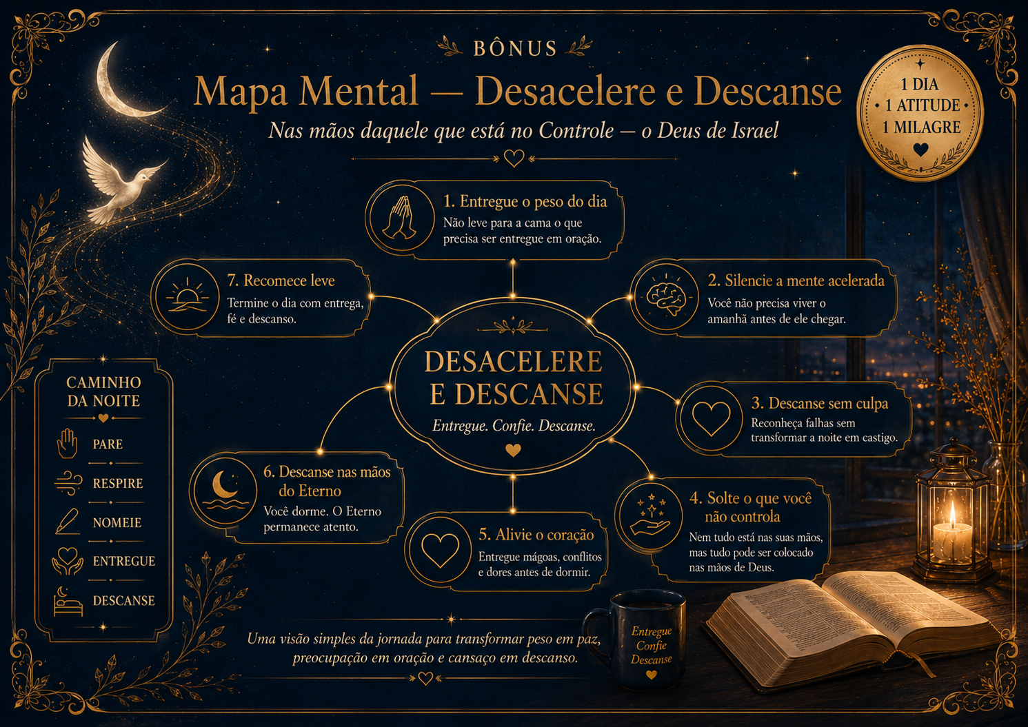 Mapa mental bônus Desacelere e Descanse